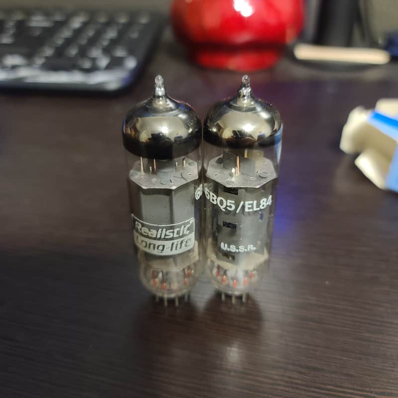 Pair of Realistic  EL84 / 6BQ5 Tubes - Made in Russia image 1