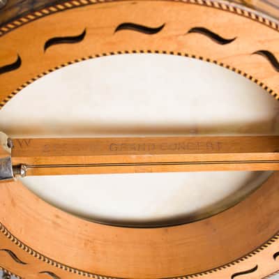 Bacon Professional FF Special Grand Concert 5 String Banjo, c. 1915, period black hard shell case. image 16