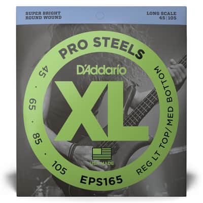 D'Addario EPS165 ProSteels Bass Guitar Strings 45-105 Long Scale image 2