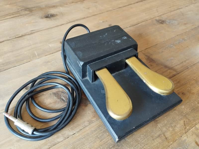 Unbranded double sustain and sostenuto pedal - Black image 1