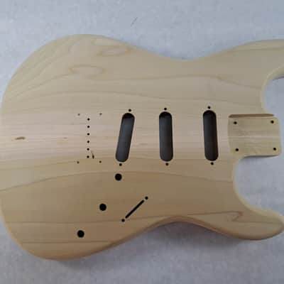 Unfinished Poplar SSS Hardtail guitar body - fits Fender Strat Stratocaster necks J2281 image 1