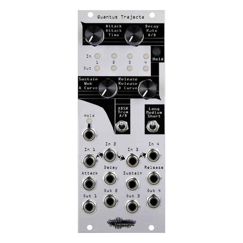 Noise Engineering Quantus Trajecta Eurorack 4 Channel Envelope Generator Module (Silver) image 1