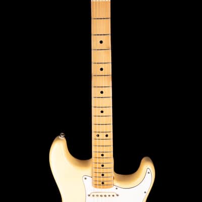 Vintage 1974 Fender Stratocaster Maple Fingerboard Olympic White With OHSC image 8