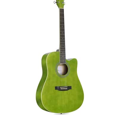 Cxxss 41 Inches Acoustic Cutaway Guitar Beginner Package - kelly green image 6