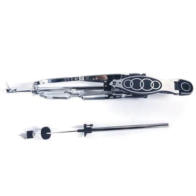 Drum HI-HAT Cymbal Stand Double Braced Chrome High Hat Silver&Black Professional image 2