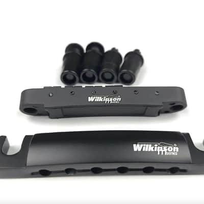 Black Wilkinson Tune O Matic Bridge with Tailpiece image 4