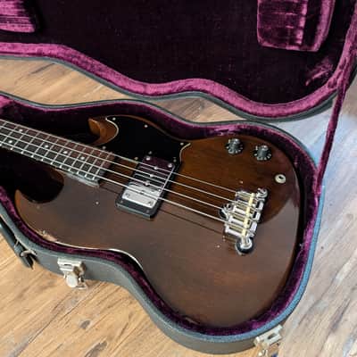 Gibson EB-0 Electric Bass Guitar 1973 Walnut With Original Hard Case image 2