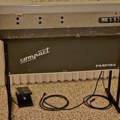 Farfisa Combo Compact 61-Key Organ 1964 - 1968 - Gray with Black-White / White-Black Keys image 5