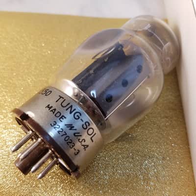 Tung-Sol Matched Pair (2) 6550 Beam Power Pentode AT1000 TESTED Vacuum Tubes 3-hole 3 getters premium 1963-1970 image 1
