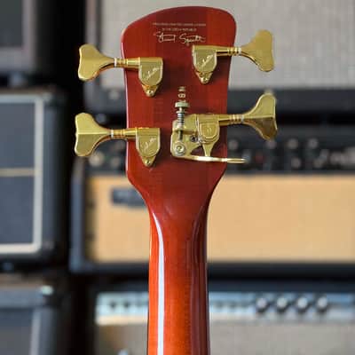 Spector Euro LX 4 – Ultra Amber Gloss – AAAA Maple Top – PJ EMG Pickups – Tone Pump Preamp - D-tuner & hardcase image 8