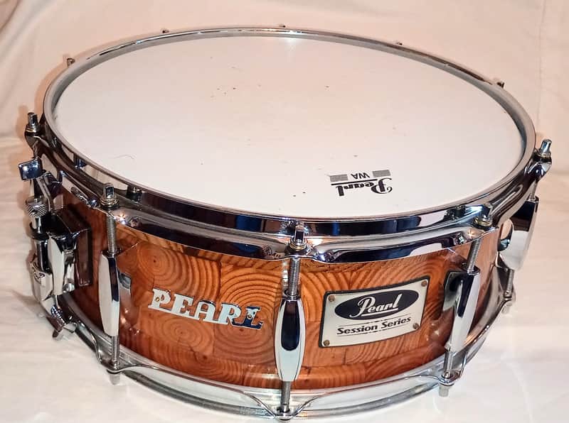 PEARL CUSTOM "BONANZA" HEART OF PONDEROSA SHRINE SNARE DRUM  - CLEAR LACQUER - FREE SHIP TO C-USA! image 1