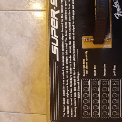 Fender Super-Sonic Head 2-Channel 60-Watt Guitar Amp Head - Blonde image 10