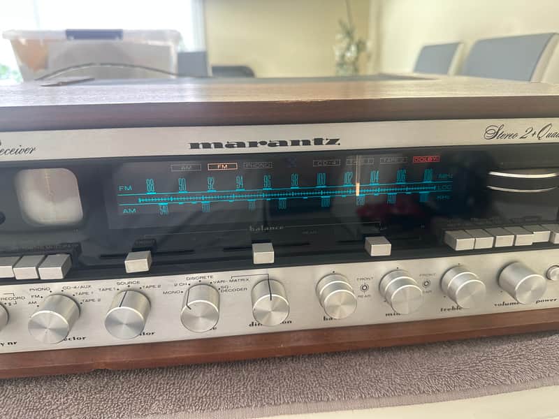 Marantz Model 4400 50-Watt Quadraphonic Solid-State Receiver 1974 - 1978 - Silver with Wood Case image 1