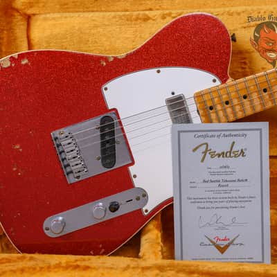 Fender Custom Shop Telecaster Relic Red Sparkle 2013 w/OHSC image 11
