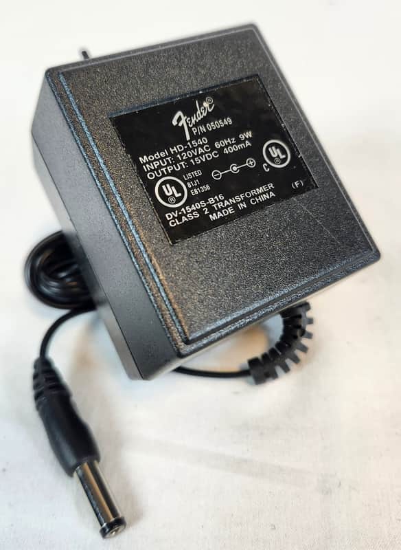 Fender OEM Amp Can Power Supply, 15VDC, 400ma, (+, Barrel Tip image 1