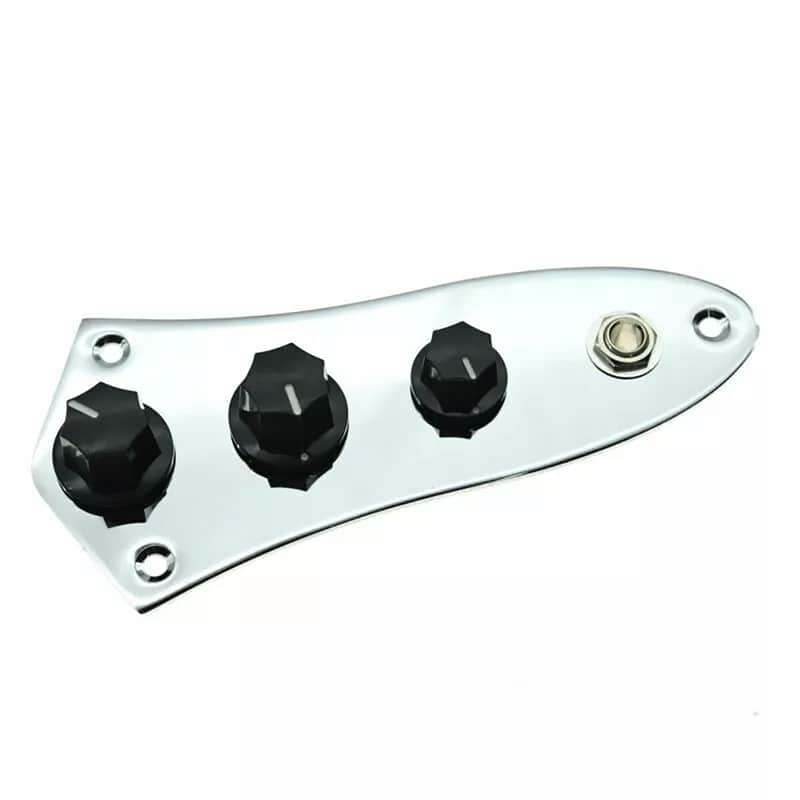 Jazz Bass Wiring Harness and Loaded Control Plate - Chrome image 1