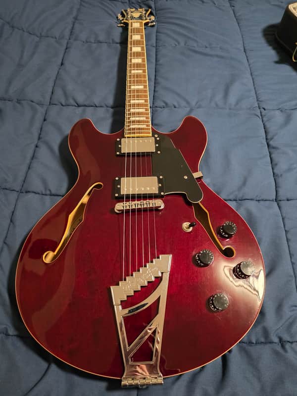 D'Angelico Premier Series DC - Trans Wine Red image 1