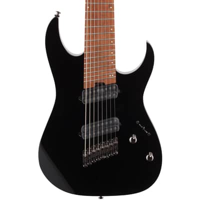 Ibanez RGMS8BK RG Multi Scale 8-string Guitar - Black image 1