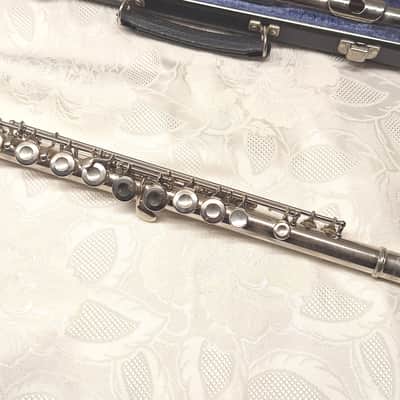 Vintage Buescher Aristocrat Flute with Case Selmer Era Lot 82-453 image 9