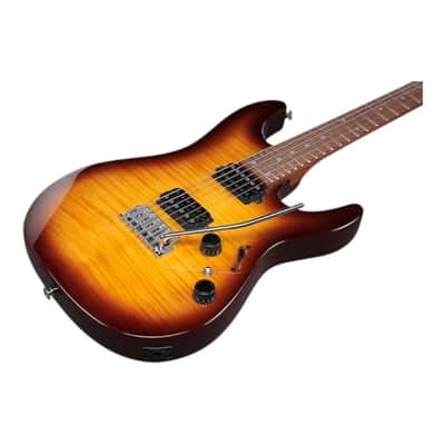 Ibanez AZ24S1 Electric Guitar with Roasted Maple Neck and Jatoba Fretboard, Violin Burst image 2
