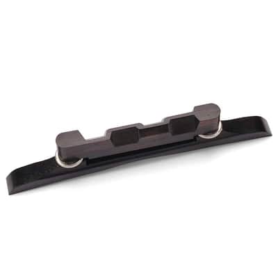 Golden Age Adjustable Archtop Mandolin Bridge, With nickel posts and thumbwheels image 2