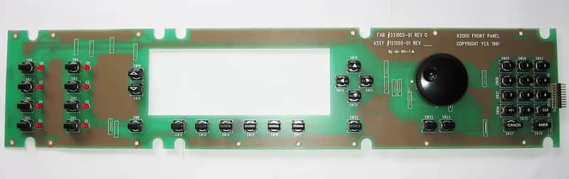 Kurzweil K2000 Panel Board Assembly with Buttons and Encoder Wheel. image 1
