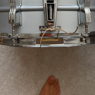 Ludwig Acrolite 5x14" Aluminum Snare Drum with Blue/Olive Badge image 4