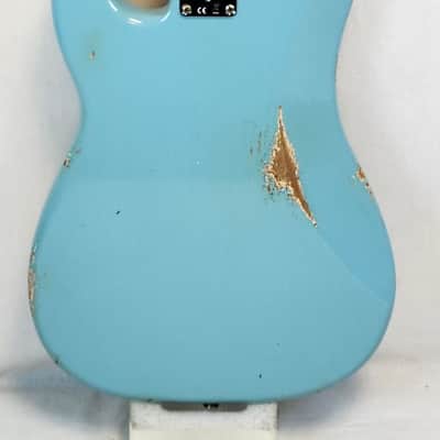 Fender Custom Shop P-Jazz Relic Ash Body Electric Bass Guitar Daphne Blue image 13