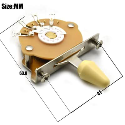 Electric Guitar 5 Way Pickup Selector Toggle Switch with Black/White/Yellow Knob for Electric Guitar 8 Legs (5 Way) image 2
