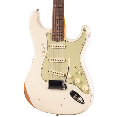 Fender Custom Shop Limited Edition 1964 L-Series Stratocaster Heavy Relic Aged Olympic White (915) image 3