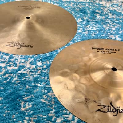1998 12” Zildjian REMIX HIHATS 679g 820g image 10