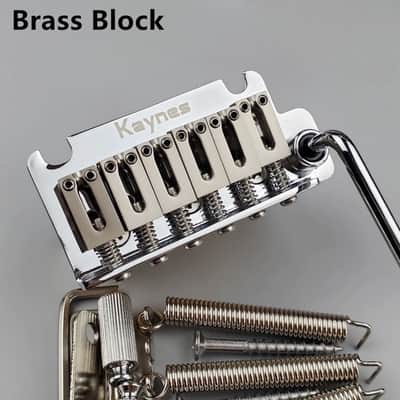 Fender ST etc 56mm electric guitar mini double tremolo bridge tailpiece tremolo system with brass image 1