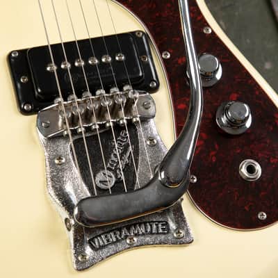 1993 Mosrite USA V-65 The Ventures Model '65 Reissue w/ Vibramute, original Tags & case image 11