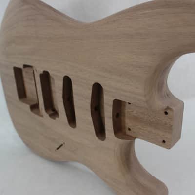Unfinished Walnut HSS guitar body - fits Fender Strat Stratocaster neck Floyd Rose J1643 image 7