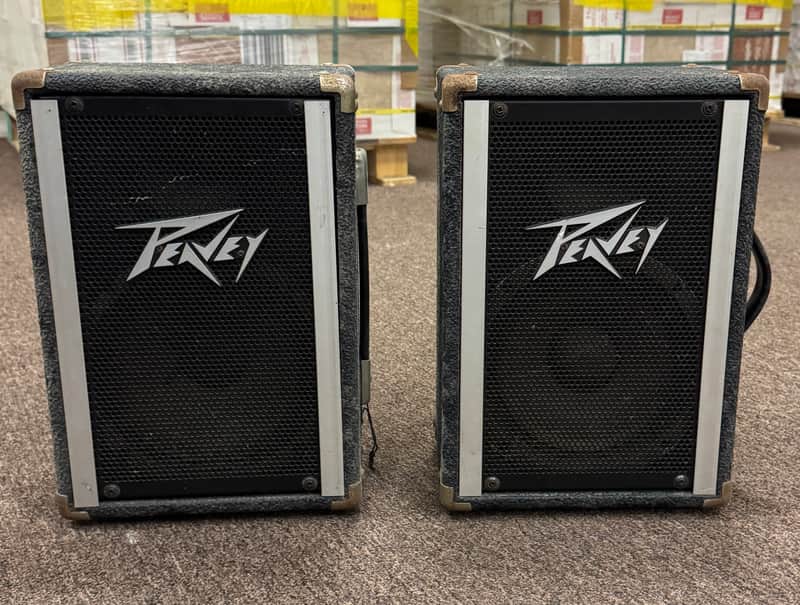 Pair of Vintage Peavey Flex Monitor Passive Speakers image 1