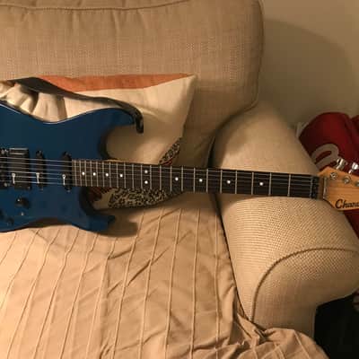 Charvel  (Jackson) CX 692  1992  MIJ - Blue - Dimarzio DP159 FBK Evolution bridge image 2