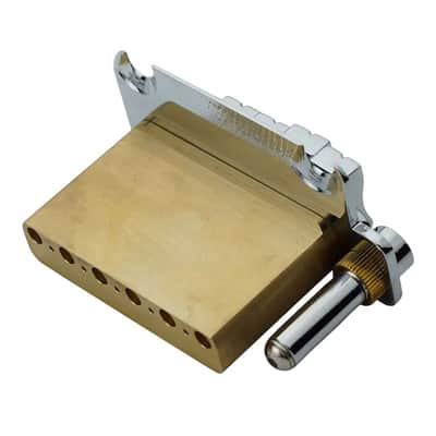 Left Handed Chrome 2 Point Guitar Strat Style Bridge Tremolo with Brass Block, 10.8MM image 5