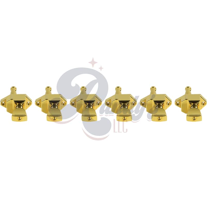 Kluson KVDF-6-G Firebird® "Banjo" Tuners (Vintage Diecast Series) 6-In-Line - Fits Gibson® CLOSEOUT-Gold image 1