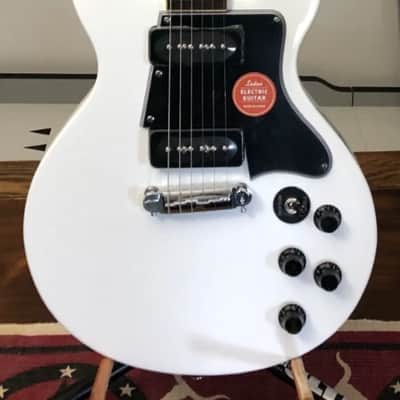 Ledux White LP Special Double Cutaway Electric Guitar - Dual Single Coil Pickups image 2