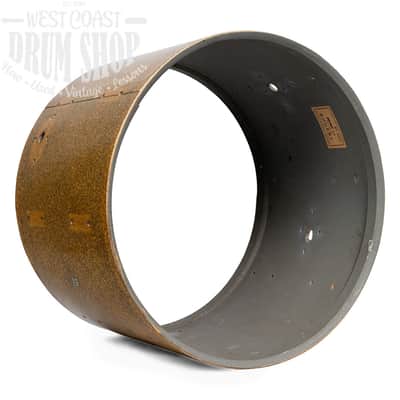 Vintage Rogers Gold Sparkle 20x14 Kick Drum Shell Only Dayton Grey Interior image 2