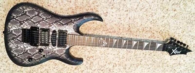 Cort X-6VPR-BKS Snake Skin electric guitar w/DiMarzio Super Distortion Bridge Pickup image 1
