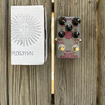 Analogman five knob Mini Bi-Comp 2010s - Silver compressor Comprossor Orange squeezer Dan Armstrong with box image 2