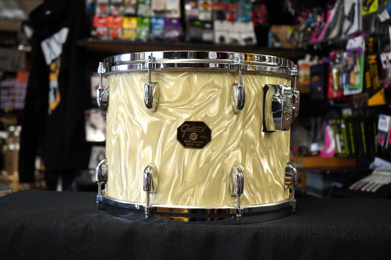 Vintage 1970s Gretsch USA 14" Maple Tom - Yellow Satin Flame | 10x14" image 1