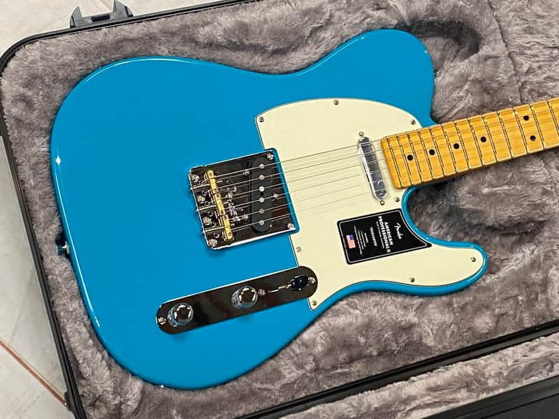 Fender American Professional II Telecaster B-STOCK MN Miami Blue Auth Dealer #698 image 1