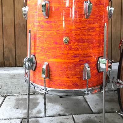 Ludwig New Yorker 1960s Mod Orange Drum Kit image 13
