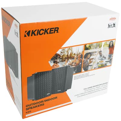 Pair Kicker 46KB6B KB6 6.5" 150w Indoor/Outdoor Black Home Theater Speakers KB6B image 11