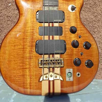 Alembic Series 1 Short scale bass 1979 Koa top. w/original Blue Alembic case.Additional Price Drop. image 1