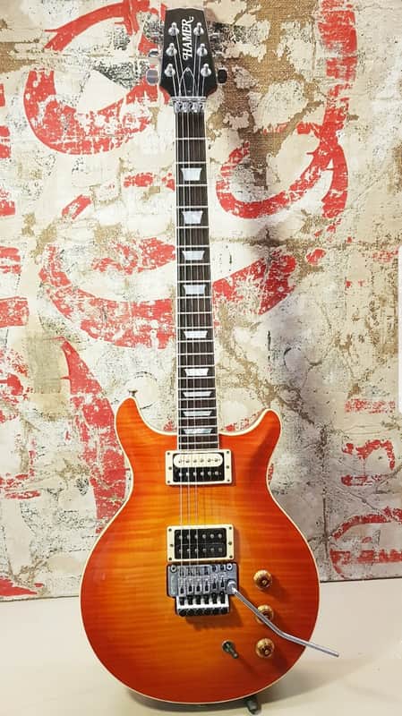 Hamer studio custom USA Sunburst Flamed Top  * Bound And Crown* Extremely RARE Version With Floyd rose image 1