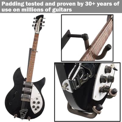 String Swing Guitar Holder Horizontal Low-Profile Narrow-Body for Flat Wall Mount Bass and Electric Guitars image 4
