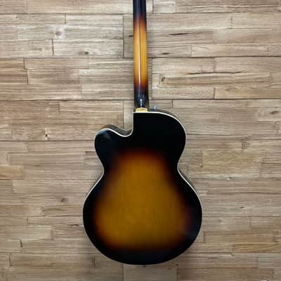 Gretsch 6124 Single Anniversary Hollow Body Guitar 1961 - Shaded Golden Sunburst w/non orig hard case image 11